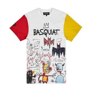 Reason Basquiat Bat T-Shirt Men’s  Large White Red Yellow Black